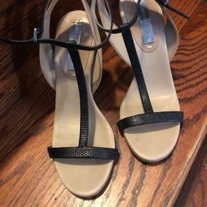 Sold -Bcbg Maxazria sandals high heels 5.5 nude black